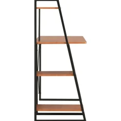 Meubles De Bureau-vidaXL Bureau avec étagère 102x50x117 cm Noir et marron
