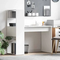 vidaXL Bureau avec étagère 113 x 54 x 120 cm Bois d'ingénierie