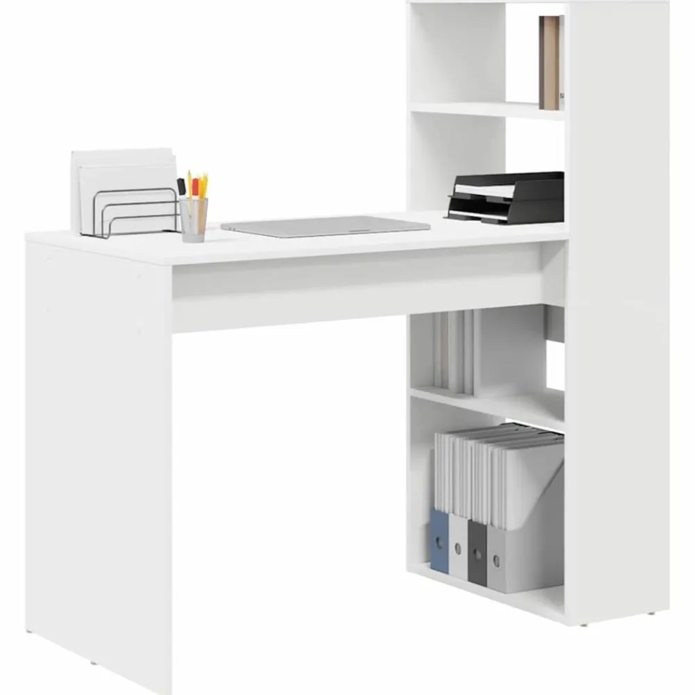 vidaXL Bureau avec étagère 113 x 54 x 120 cm Bois d'ingénierie