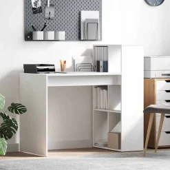 vidaXL Bureau avec étagère 108 x 55 x 103.5 cm Bois d'ingénierie