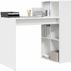 vidaXL Bureau avec étagère 108 x 55 x 103.5 cm Bois d'ingénierie