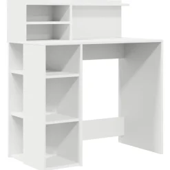 vidaXL Bureau avec étagère 90 x 48 x 101,5 cm Bois d'ingénierie