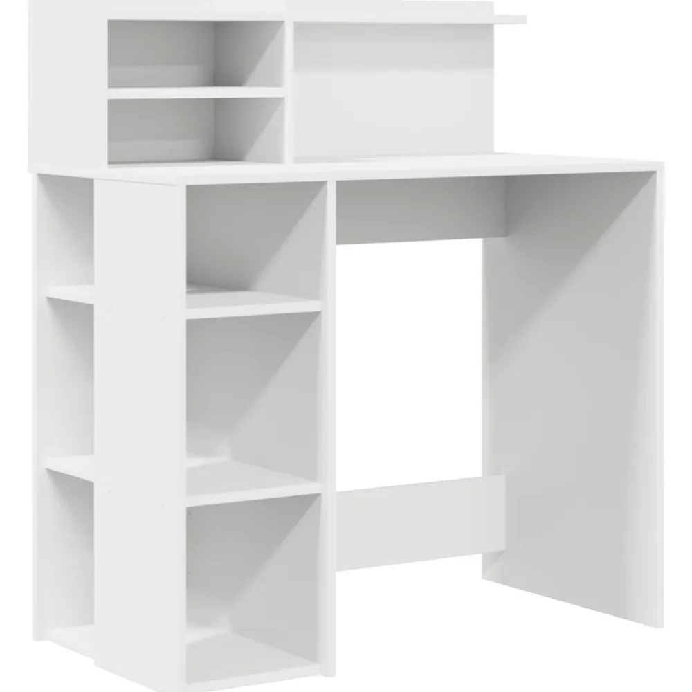 vidaXL Bureau avec étagère 90 x 48 x 101,5 cm Bois d'ingénierie