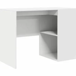 Meubles De Bureau-vidaXL Bureau avec étagère 102 x 50 x 75 cm Bois d'ingénierie Blanc