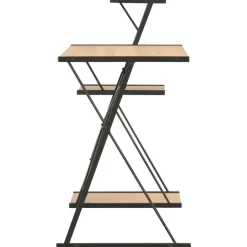 Meubles De Bureau-vidaXL Bureau avec étagère Noir et chêne 116x50x93 cm noir et ch&ecirc;ne