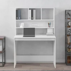 vidaXL Bureau avec étagères 102x45x148 cm Bois d'ingénierie