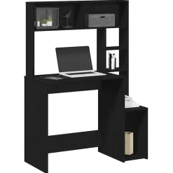 vidaXL Bureau avec étagères 100x45x140 cm bois d'ingénierie