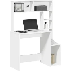 vidaXL Bureau avec étagères 100x45x140 cm bois d'ingénierie