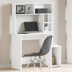 vidaXL Bureau avec étagères 100x45x140 cm bois d'ingénierie