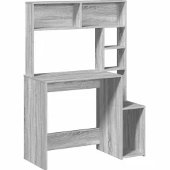 vidaXL Bureau avec étagères 100x45x140cm bois d'ingénierie