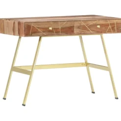 Meubles De Bureau-vidaXL Bureau avec tiroirs 100x55x75 cm bois solide