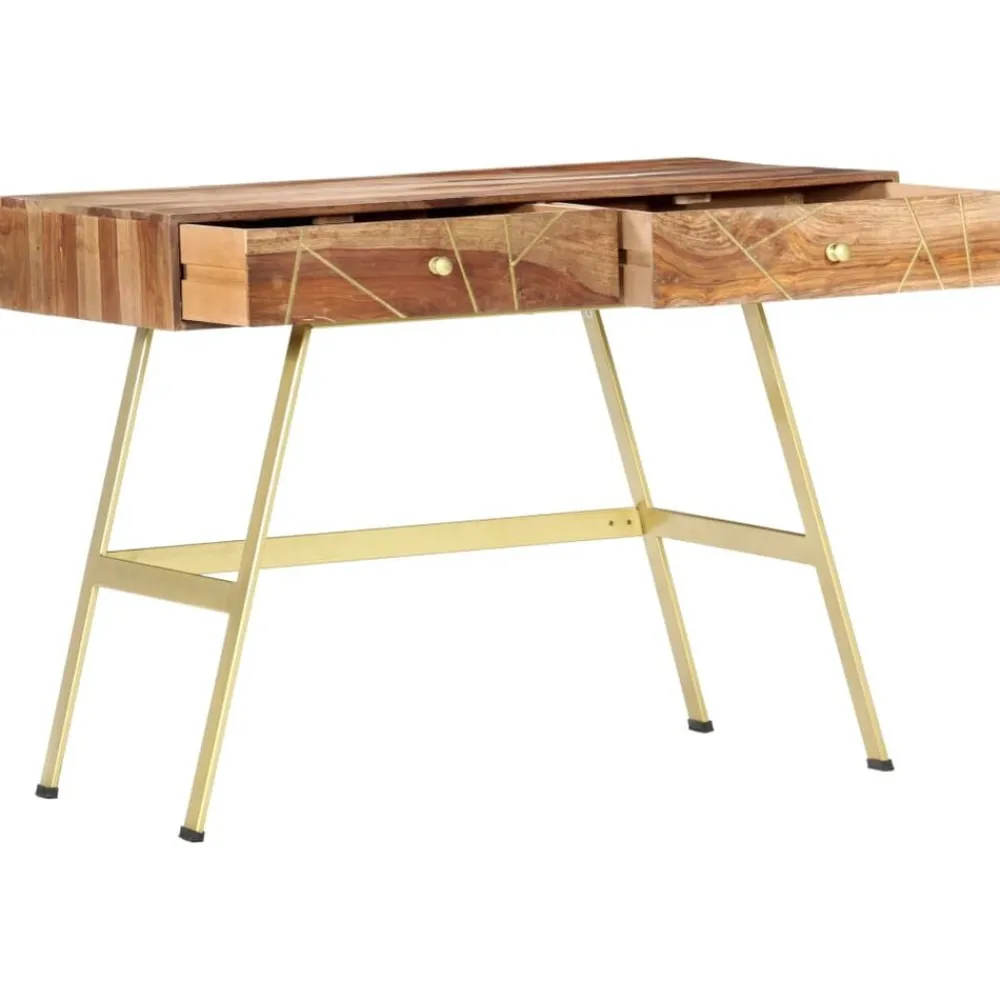 Meubles De Bureau-vidaXL Bureau avec tiroirs 100x55x75 cm bois solide