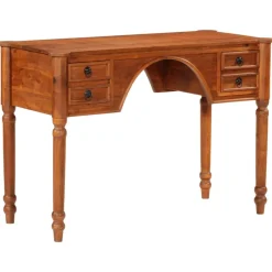 Meubles De Bureau-vidaXL Bureau avec tiroirs 110x50x76 cm bois d'acacia solide
