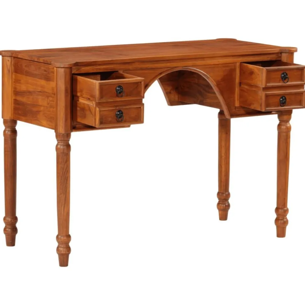 Meubles De Bureau-vidaXL Bureau avec tiroirs 110x50x76 cm bois d'acacia solide