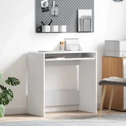 Meubles De Bureau-vidaXL Bureau avec tiroir 77,5 x 43 x 79 cm Bois d'ingénierie Blanc