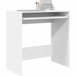 Meubles De Bureau-vidaXL Bureau avec tiroir 77,5 x 43 x 79 cm Bois d'ingénierie Blanc
