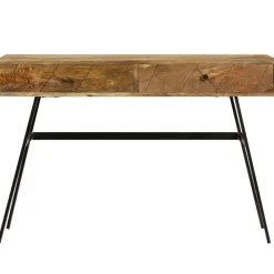 Meubles De Bureau-vidaXL Bureau avec tiroirs Bois solide de manguier 110x50x76 cm
