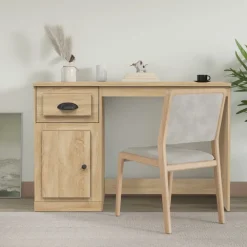 Meubles De Bureau-vidaXL Bureau avec tiroir chêne sonoma 115x50x75 cm bois d'ingénierie Ch&ecirc;ne sonoma