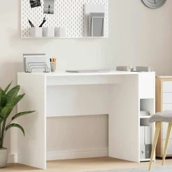 Meubles De Bureau-vidaXL Bureau 109 x 50 x 78 cm Bois d'ingénierie Blanc