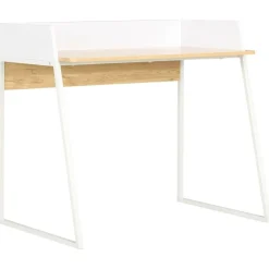 vidaXL Bureau Blanc et chêne 90x60x88 cm