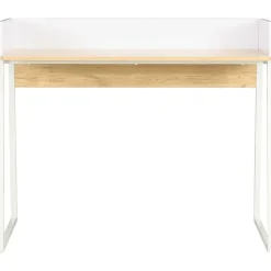 vidaXL Bureau Blanc et chêne 90x60x88 cm