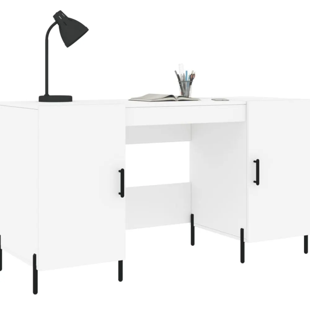 Meubles De Bureau-vidaXL Bureau 140x50x75 cm bois d'ingénierie Blanc