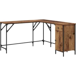 vidaXL Bureau 141 x 141 x 75 cm Bois d'ingénierie