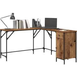 vidaXL Bureau 141 x 141 x 75 cm Bois d'ingénierie