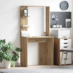 vidaXL Bureau Chêne artisanal 78,5 x 37 x 154,5 cm Bois d'ingénierie