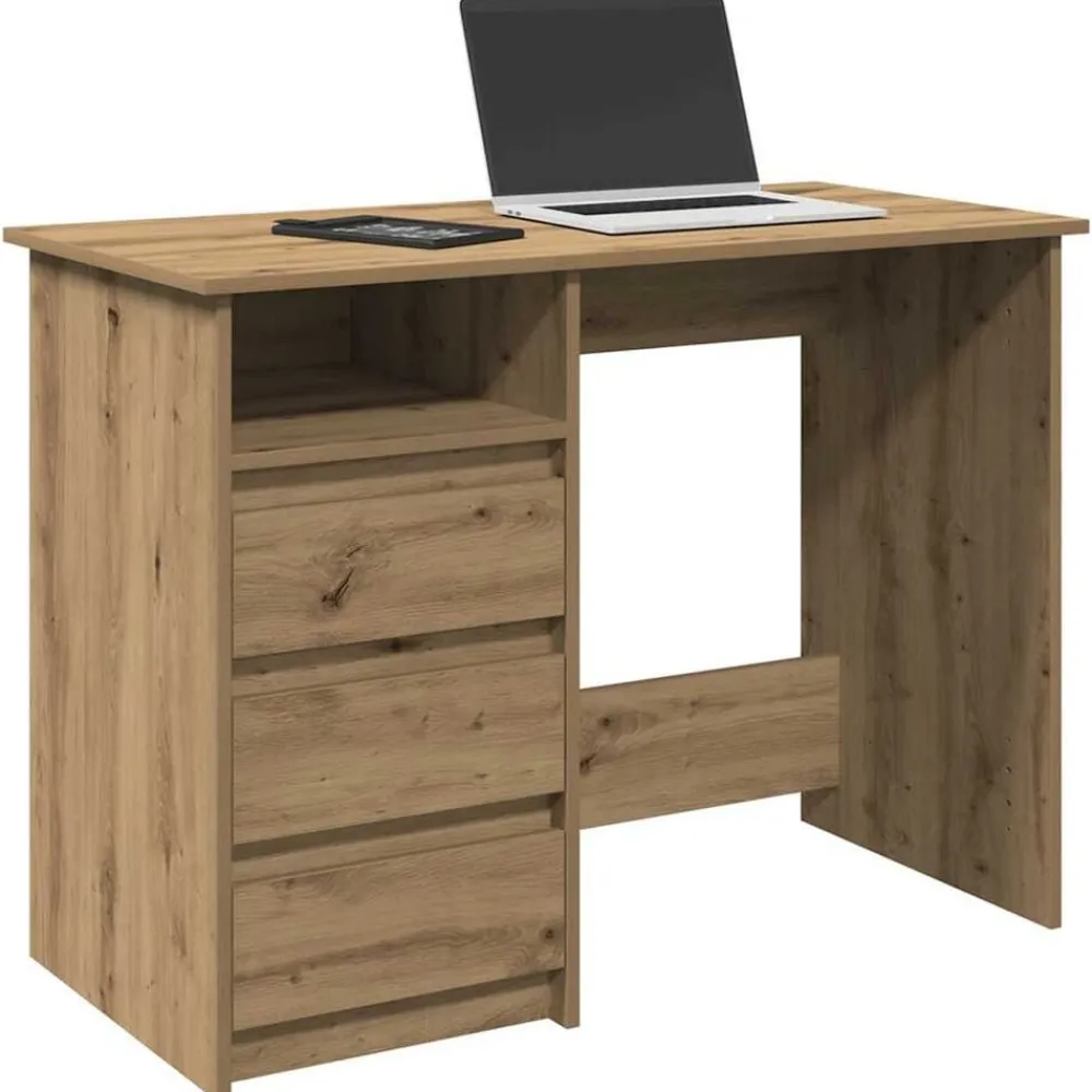 Meubles De Bureau-vidaXL Bureau chêne artisanal 102x50x75 cm bois d'ingénierie chêne artisanal