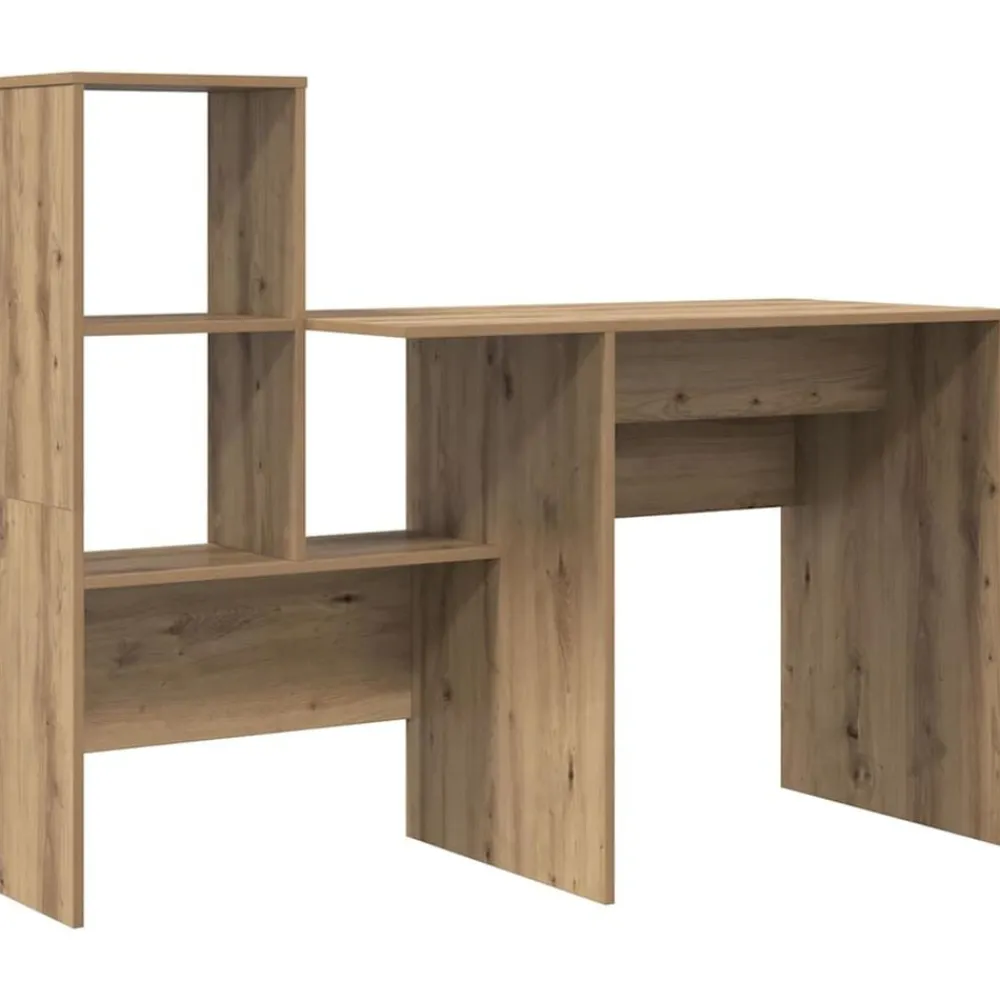 Meubles De Bureau-vidaXL Bureau Chêne artisanal 131,5 x 50 x 106,5 cm Bois d'ingénierie chêne artisanal