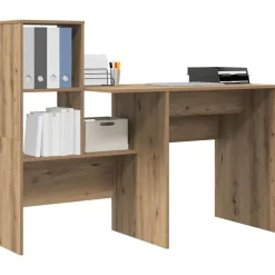 Meubles De Bureau-vidaXL Bureau Chêne artisanal 131,5 x 50 x 106,5 cm Bois d'ingénierie chêne artisanal