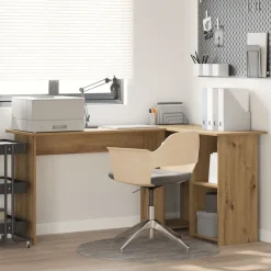 Meubles De Bureau-vidaXL Bureau Chêne artisanal 142 x 102 x 73 cm Bois d'ingénierie ch&ecirc;ne artisanal