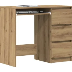 vidaXL Bureau chêne artisanal 90x45x76 cm bois d'ingénierie