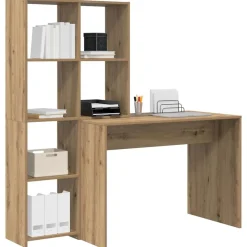 Meubles De Bureau-vidaXL Bureau Chêne artisanal 138,5 x 55 x 143 cm Bois d'ingénierie chêne artisanal