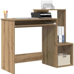 vidaXL Bureau Chêne artisanal 106 x 41 x 88.5 cm Bois d'ingénierie