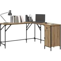 Meubles De Bureau|Tables-vidaXL Bureau Chêne artisanal 141 x 141 x 75 cm Bois d'ingénierie ch&ecirc;ne artisanal