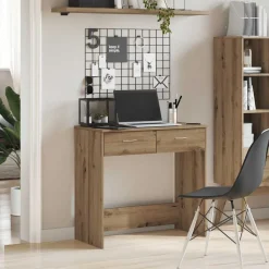 vidaXL Bureau chêne artisanal 80x40x75 cm bois d'ingénierie