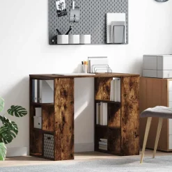 Meubles De Bureau-vidaXL Bureau Chêne fumé 90 x 50 x 75 cm Bois d'ingénierie Ch&ecirc;ne fumé