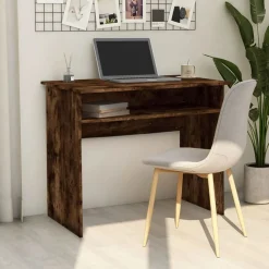 vidaXL Bureau Chêne fumé 90x50x74 cm Bois d'ingénierie