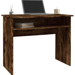 vidaXL Bureau Chêne fumé 90x50x74 cm Bois d'ingénierie