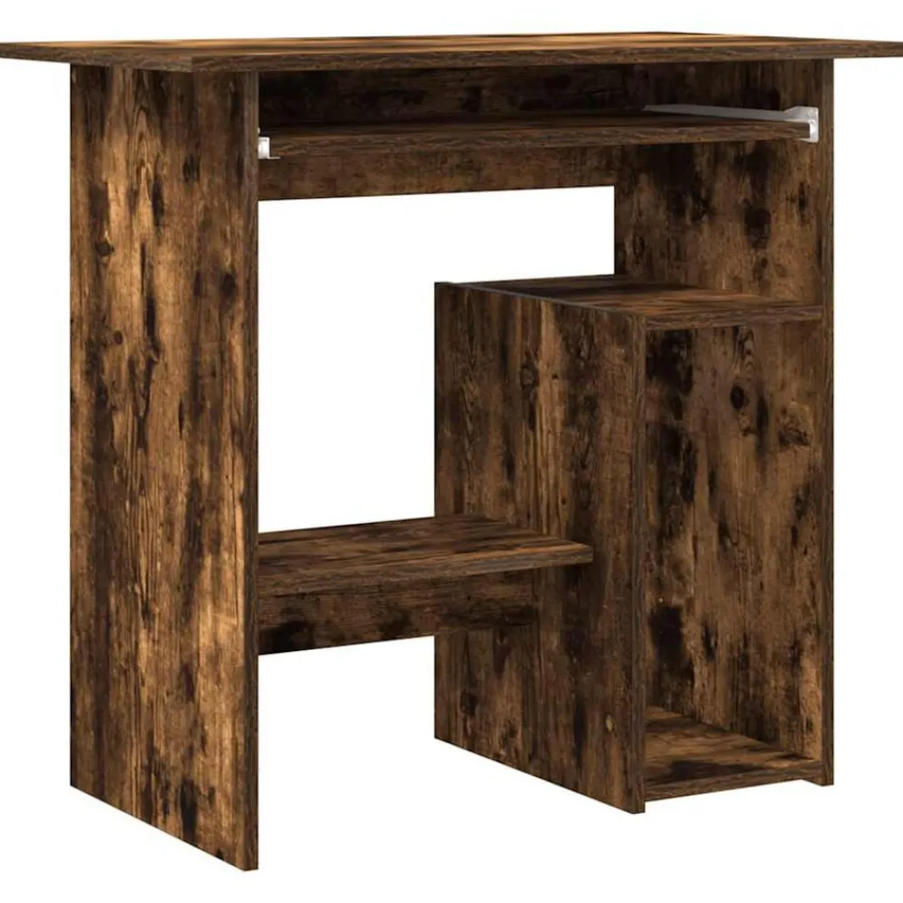 vidaXL Bureau Chêne fumé 80x45x74 cm Bois d'ingénierie