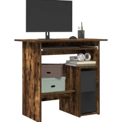 vidaXL Bureau Chêne fumé 80x45x74 cm Bois d'ingénierie