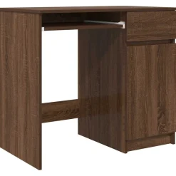 vidaXL Bureau chêne marron 86x49x76 cm bois d'ingénierie