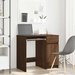 vidaXL Bureau chêne marron 86x49x76 cm bois d'ingénierie