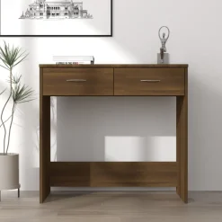 vidaXL Bureau chêne marron 80x40x75 cm bois d'ingénierie