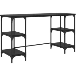 Meubles De Bureau-vidaXL Bureau Chêne noir 140 x 50 x 75 cm Bois d'ingénierie Ch&ecirc;ne noir
