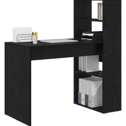 vidaXL Bureau Chêne noir 113 x 54 x 120 cm Bois d'ingénierie