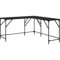 Meubles De Bureau-vidaXL Bureau Chêne noir 149 x 149 x 75 cm Bois d'ingénierie Ch&ecirc;ne noir