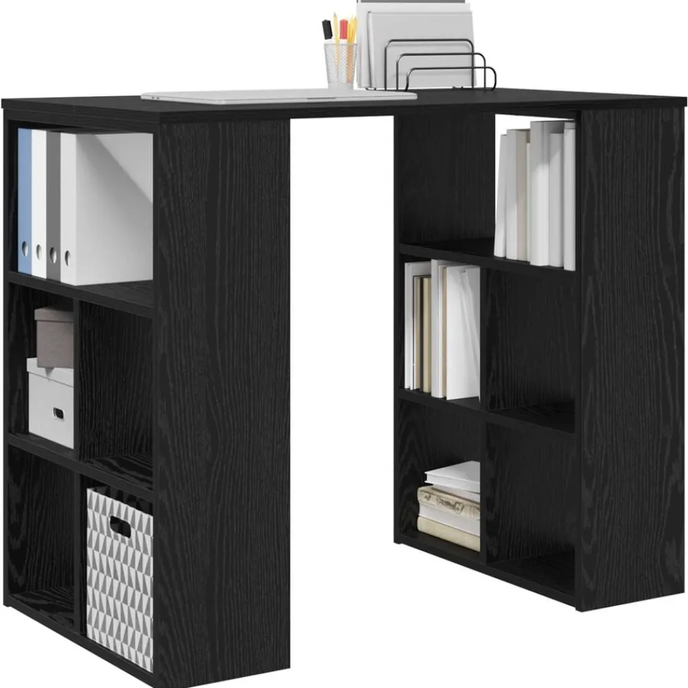 vidaXL Bureau Chêne noir 90 x 50 x 75 cm Bois d'ingénierie